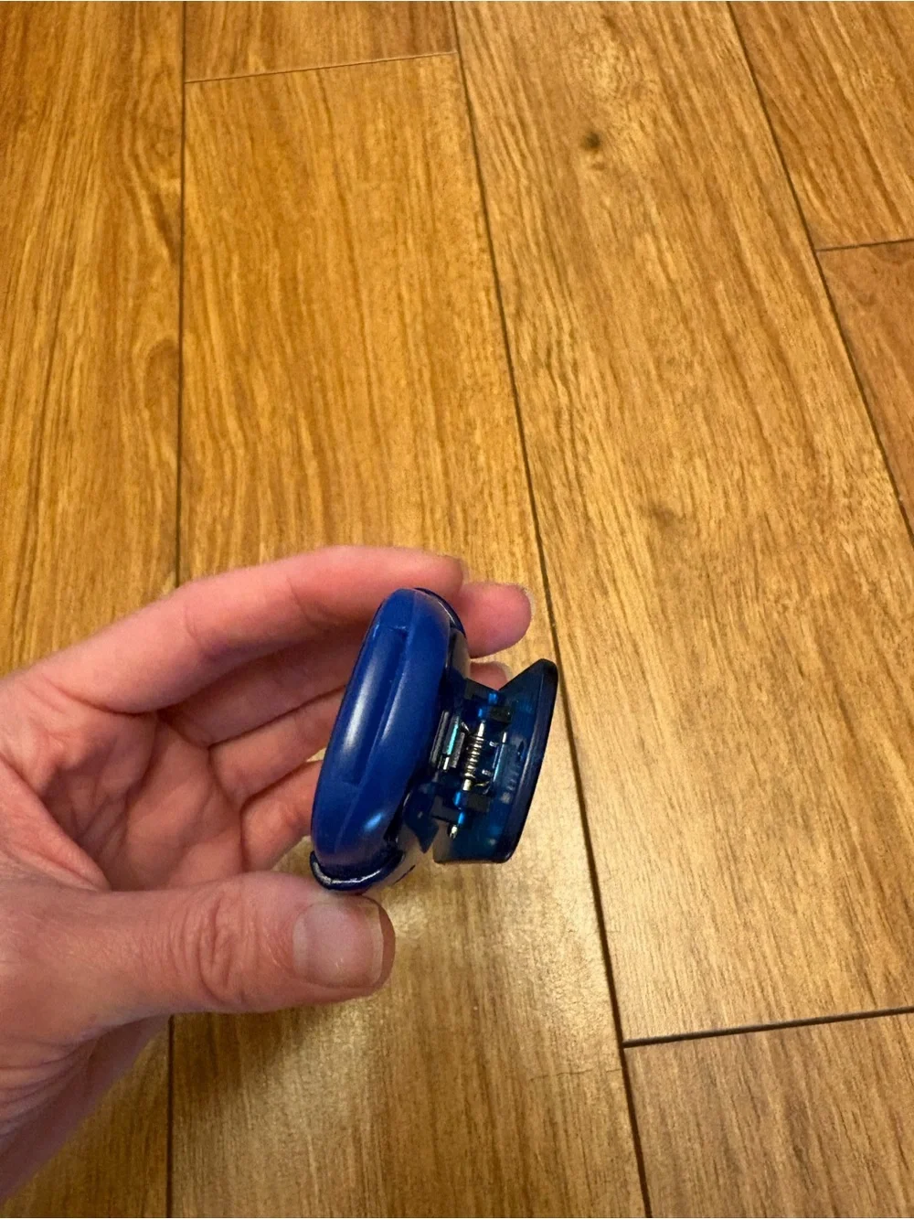 Blue Pedometer 3D FitBud easy handheld step counter